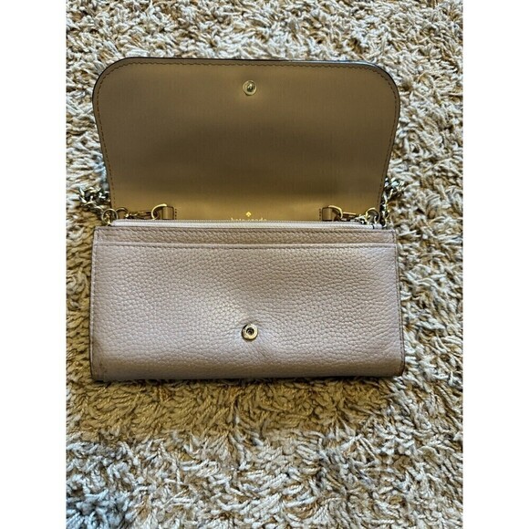 KATE SPADE NY Rosewood Place Milou Clutch Wallet Pink Removable Chain H154 Bow - Picture 8 of 16